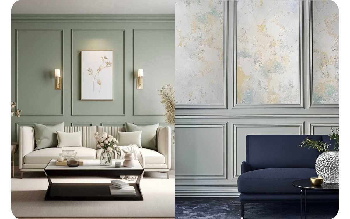 Elevate Your Interiors: Seamlessly Integrating Wainscoting with Wallpaper, Fluted Panels, and Paint