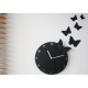 Black Butterfly Wall Clock