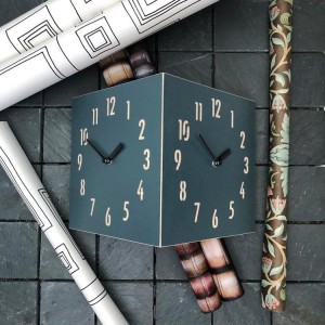 Double Face Corner Clock 