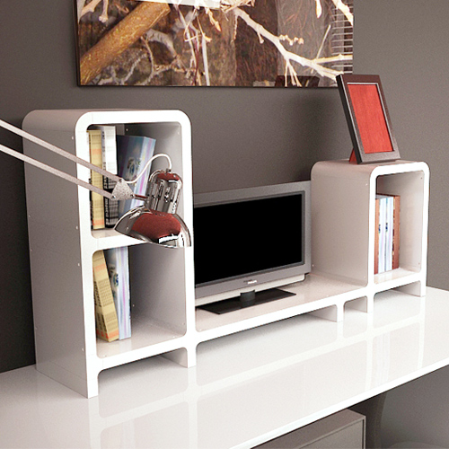 Cubics 2 Monitor Base Bookcase No.1