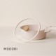 Modori Sodam Cookware Glass Pot Lid 22cm (White/Pink Beige)