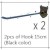 2pcs Hook (Black) 15cm  + SGD4.01 