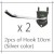 2pcs Hook (Silver) 10cm  + SGD4.01 