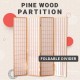 Pine Wood Space Room Divider | Foldable Portable Partition Divider | Privacy Protection