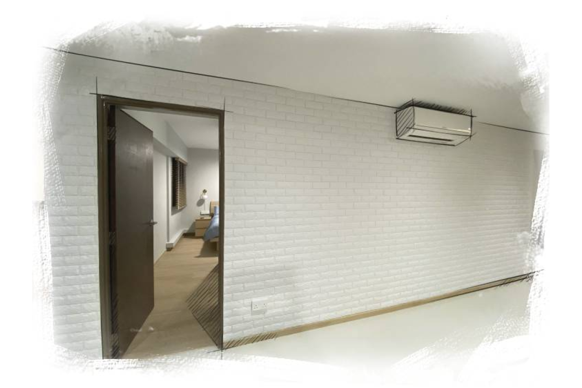 [Project] Decorate a Brick Wall for a Living Room with 3D Brick Wall