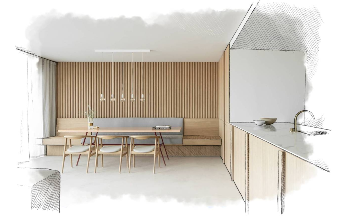 Fluted Wood Strip Panel