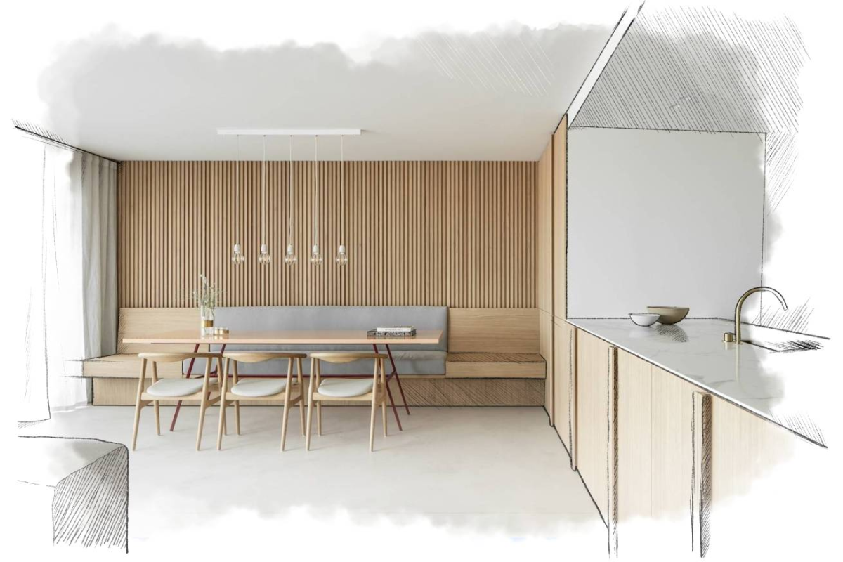 Fluted Wood Strip Panel